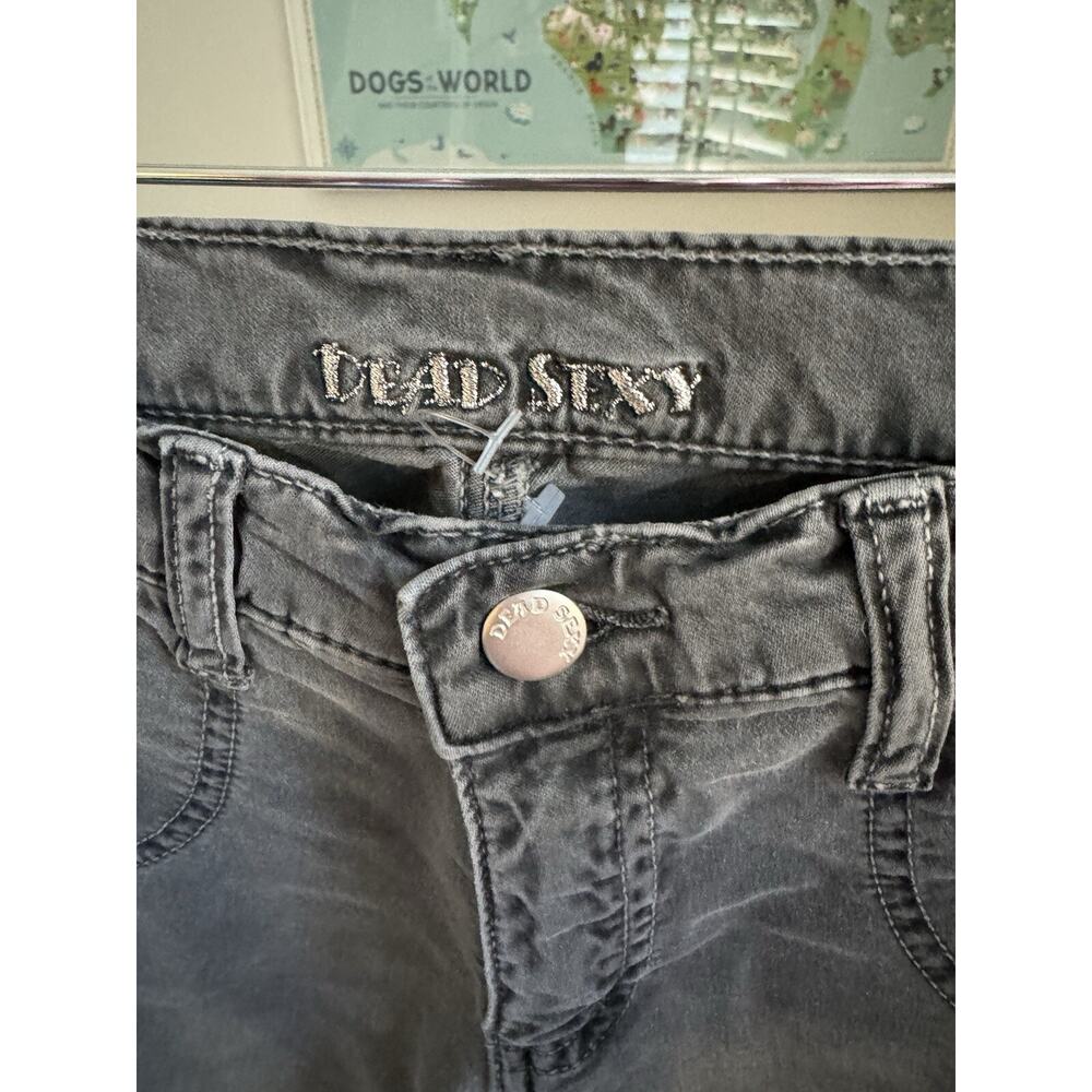 VTG Dead Sexy Jeans Womens 26 Gray Denim Low Rise Bootcut Y2K 00s - Picture 3 of 8